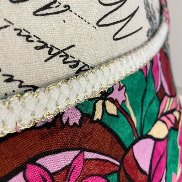 Cynthia Rowley Floral Off-Shoulder Linen Top - Pink and Green Size Large. - Picture 4 of 10